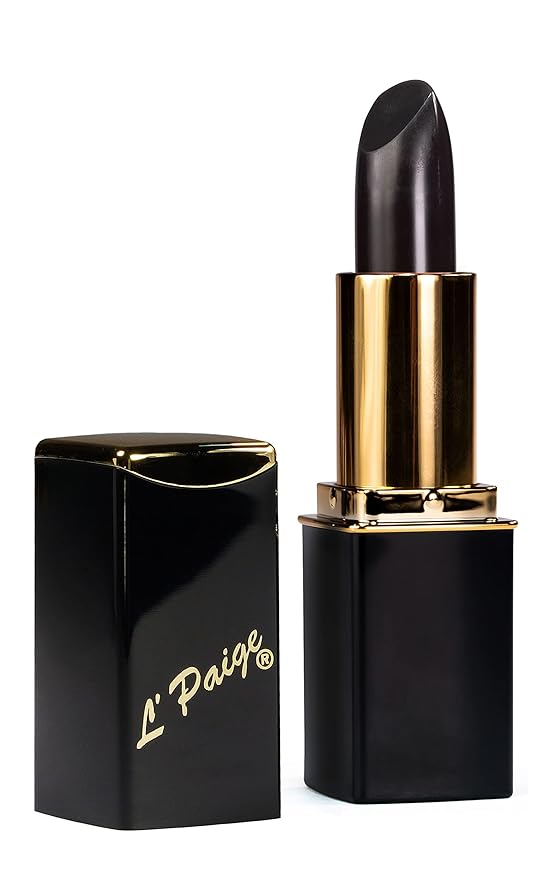 L’Paige LBK – BLACK Color-Changing Lipstick | Aloe Vera-Based, Long-Wear, Moisturizing | Transforms into a Deep Wine-Magenta Finish