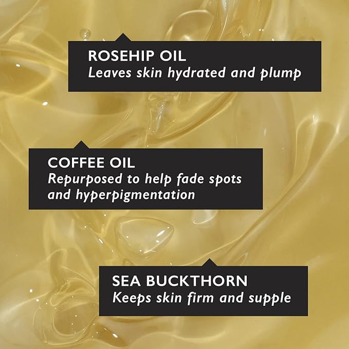 UpCircle Organic Face Serum With Coffee Oil 1oz - Vitamin C, Rosehip Oil Fades Dark Spots + Sea Buckthorn Keeps Skin Supple - Natural Hydrating Facial Oil - Vegan + Cruelty-Free