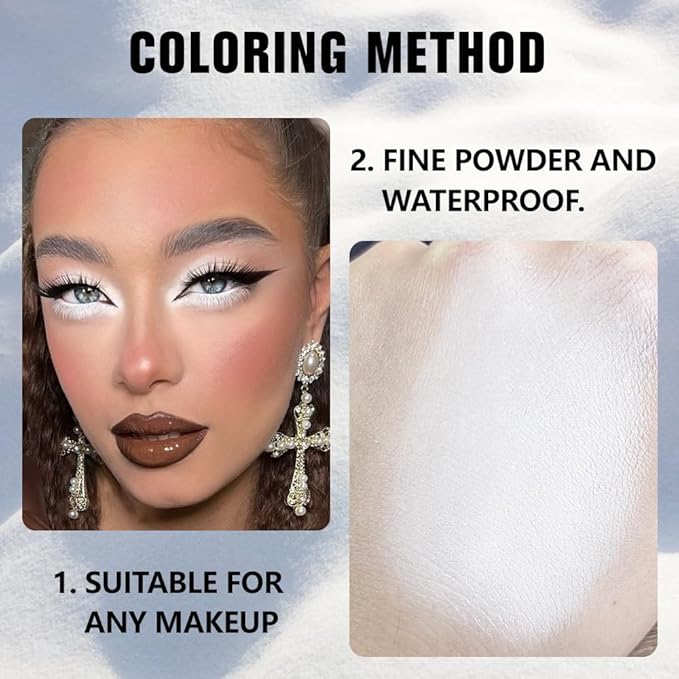 Matte Singe Eye Shadow Palette Makeup, Matte White Monochrome Eyeshadow For Old Women, Mini Pressed Monochrome Pigmented Waterproof Sombras Para Ojos, Vegan, Talc, Paraben & Cruelty Free, 08