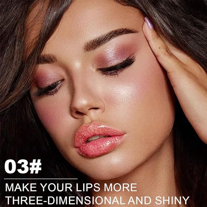 Kaely Glitter Metallic Lipstick, Shimmer Metallic Lipsticks for Women, High Pigmented Lip Gloss Long Lasting Waterproof Smudge Proof 24 Hour, Halloween Makeup, Vegan & Cruelty-Free, 03