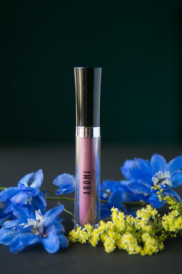 Aromi Mauve Matte Liquid Lipstick | Rosy Pink Lip Color with Blue Undertones, Vegan, Cruelty-free, Long-lasting Makeup, Waterproof, Handmade (Miss Mauve)