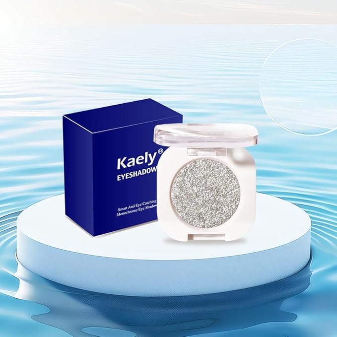 Slive Glitter Single Eyeshadow, Lightweight Blendable Mini Eye Shadow for Older Women, Monochrome Eyeshadow Palette Makeup Pigmented Waterproof, Vegan & Cruelty-Free, 12