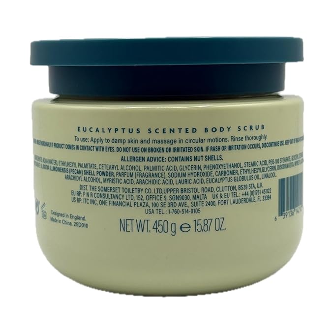 Asquith & Somerset Eucalyptus Scented Body Scrub, 15.87 oz