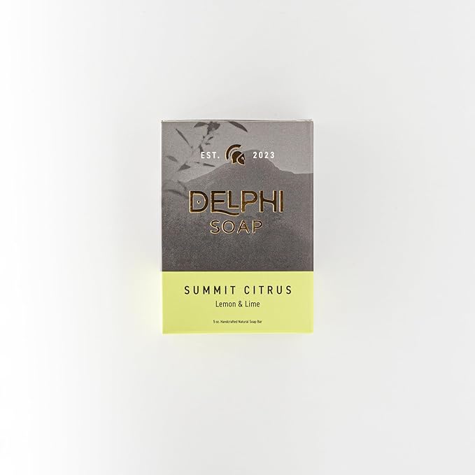 DELPHI Soap Men's Natural 5 oz Moisturizing Bar Soap Made from Natural Oils - Mountian Man 3 pack - Exfoliating - Mountain Ascent, Summit Citrus and new Horizons 3 Bundle