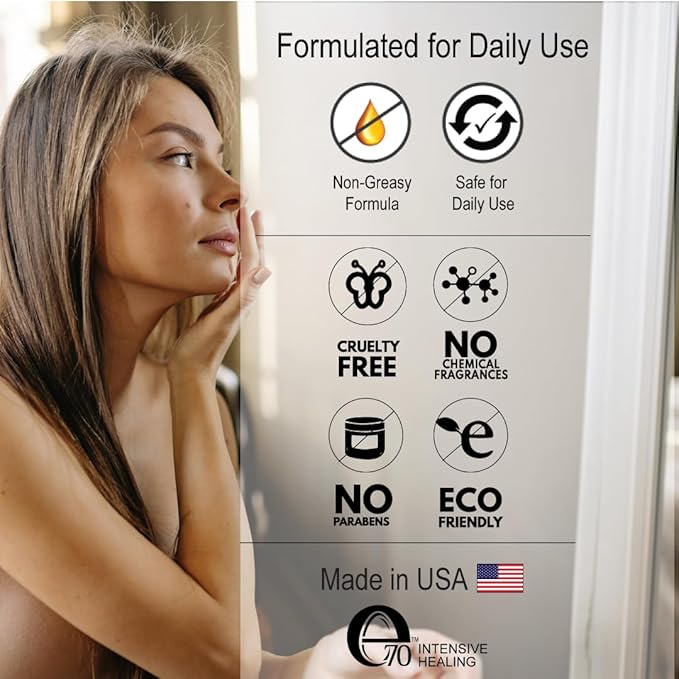 Rosacea Treatment Skincare Face Serum for Women & Men - Gentle Face Serum Moisturizer Redness Reducing Skin Care with 10% Azelaic Acid, Made in USA by e70 (2 fl. oz)