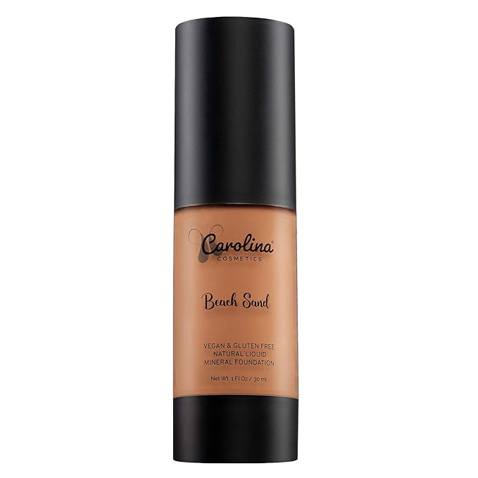 Foundation in Beach Sand Shade Plant-Based - Hydrating, Pore-Minimizing & Buildable Coverage - Vegan, Non-GMO, Paraben-Free - 1oz