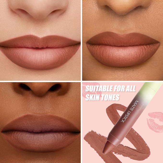 BINGBRUSH 2in1 Matte Lip Liner and Lipstick Combo, Lipstick for Women, Longwear Waterproof Lip Liner Pencil, Matte lipstick Smudge Proof lipstain, Women's Long Lasting Lip Combo (8#Maple Rush)