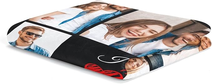 Custom Blanket with Picture Text Customized Thow Blankets Personalized Blanket, Customizable Blanket Photo Blankets, Customize Gifts for Mom Dad Couple Girlfriend Boyfriend Wife Husband