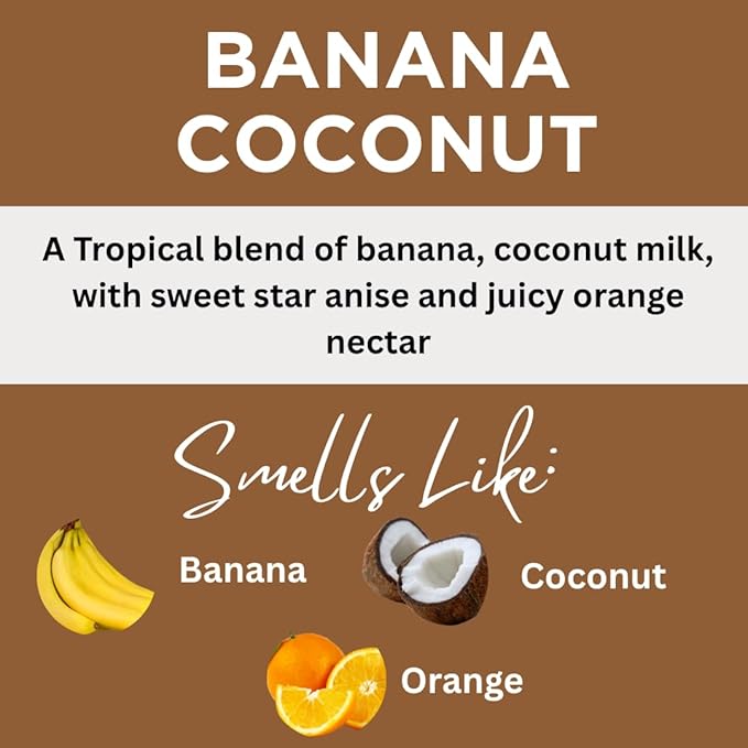 Peace Love + Lotion Banana Coconut Scented Natural Body Lotion, 12 Oz