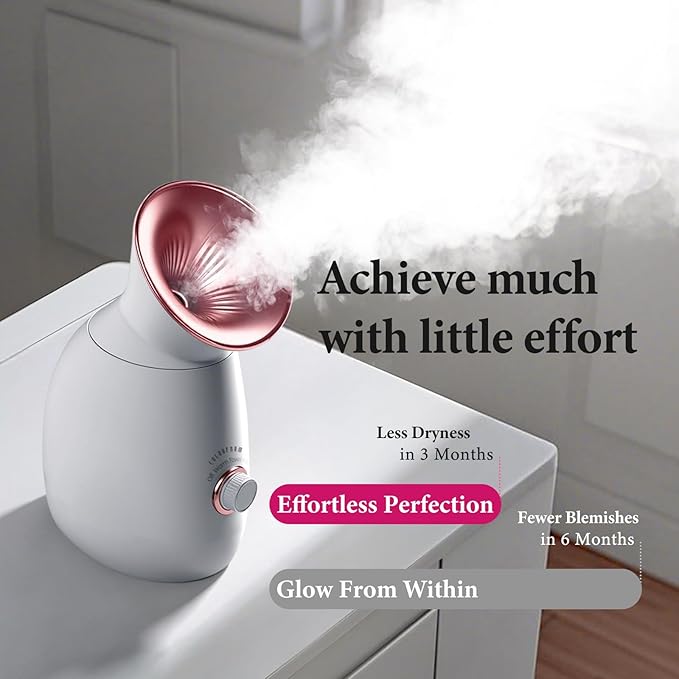 Colorfarm Facial Steamer Nano Ionic: Large 3-in-1 Face Steamer Deep Cleaning Unclogs Pores - Humidifier Towel Steamer Hot Mist Home Sauna Spa for Women Men Sinuses Moisturizing