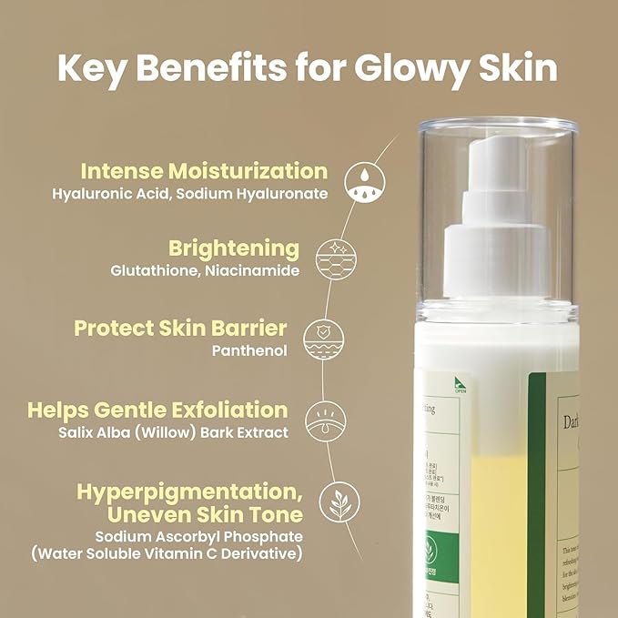 AXIS-Y Dark Spot Correcting Glow Toner - Brightening & Hydrating with 5% Niacinamide, Glutathione & Hyaluronic Acid - Vegan Korean Skin Care Exfoliator Face Toner for All Skin Types - 4.23 fl. oz.