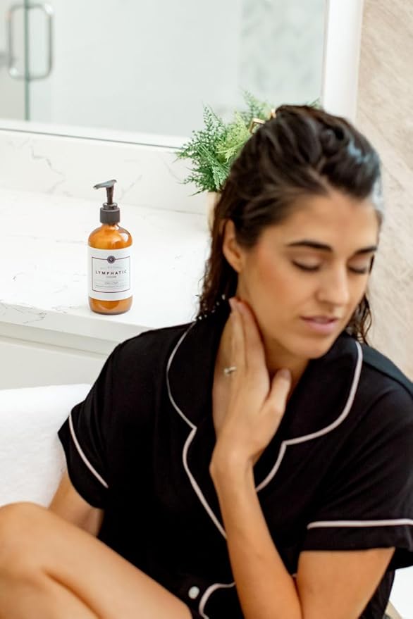 Rowe Casa Organics All-Natural Lymphatic Lotion with Therapeutic Grade Essential Oils, Non-Greasy Formula Moisturizes Skin and Stimulates Lymph Fluid Drainage, 8 OZ