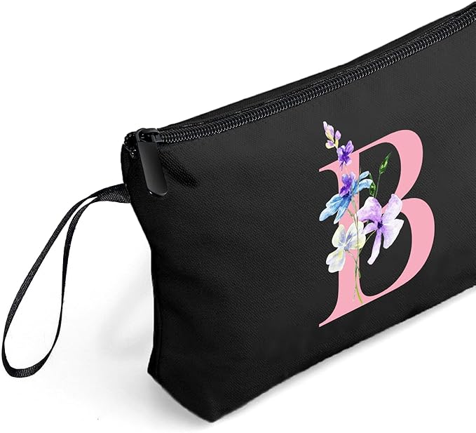 SEAMOON Women Birthday Unique Maid of Honor Friendship Gifts for Women Sister Bridesmaid Bride Personalized Travel Makeup Cosmetic Bag with Mirror Valentines Mothers Day Christmas Graduation B