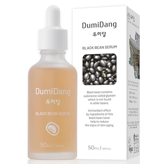 Black Bean Serum - Korean Traditional Vegan Skincare Formula, Anti-Aging and Elasticity with Fermented Black Bean Extract, Vegetable Collagen and Carrot Extract, 50mL | 1.69fl.oz.