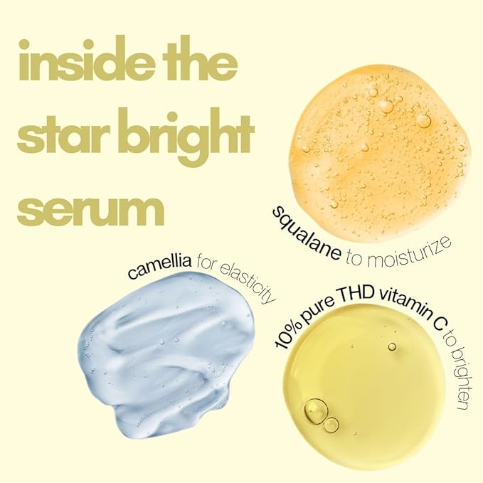 Star Bright Vitamin C Serum - Brightening Face Serum with THD Vitamin C, Rosehip, and Sea Buckthorn | Brighten and Even Skin Tone | Target Signs of Aging | 1 fl oz (30 mL)