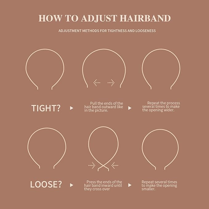 EVITA PERONI Hair Bands - No Pressure, No Headache, Comfortable Thin Non-Slip Headbands for Women's Hair and Fashion (2PCS)