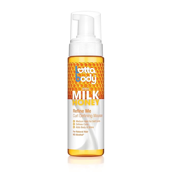 Lotta Body, Refine Me Curl Defining Mousse, Medium Hold for Soft Curls, Moisturizes, Controls Frizz, 7 Fl Oz