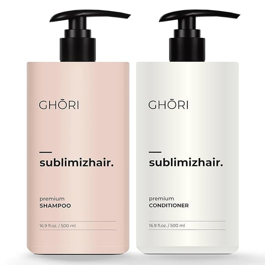 Sublimizhair Herbal Premium Shampoo & Conditioner for Silky Smooth Hair | Detangles, Strengthens Damaged Strands | Deep Hydration & Frizz Control, Nourishing | Sulphate-Free, 500ml/16.9 fl oz
