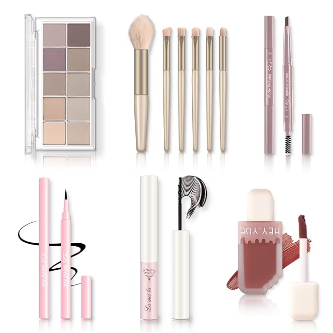 All in One Makeup Kit for Women Full Kit, Basic Cosmetics Kit for Beginner & Professionals, Eye Makeup Set Tween Girl, Make Up Kits for Teenagers, Makeup Gift Set for Girls, Women & Teens(10-Cement)