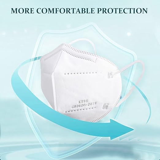 White KN95 Face Masks 100 Pack Breathable Disposable Face Masks