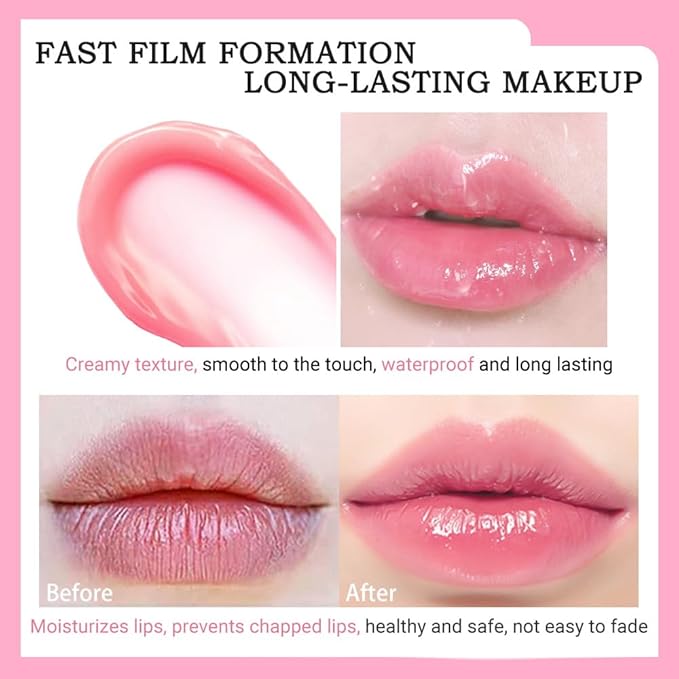 BINGBRUSH 6Pcs Color Changing Lipstick,Pink Crystal Flower Jelly PH Mood Long Lasting Labiales Lip Care Moisturizer Lip Balm Korean Magic Lip Gloss 24 Hours Lip Tinted Stain Makeup Set for Women