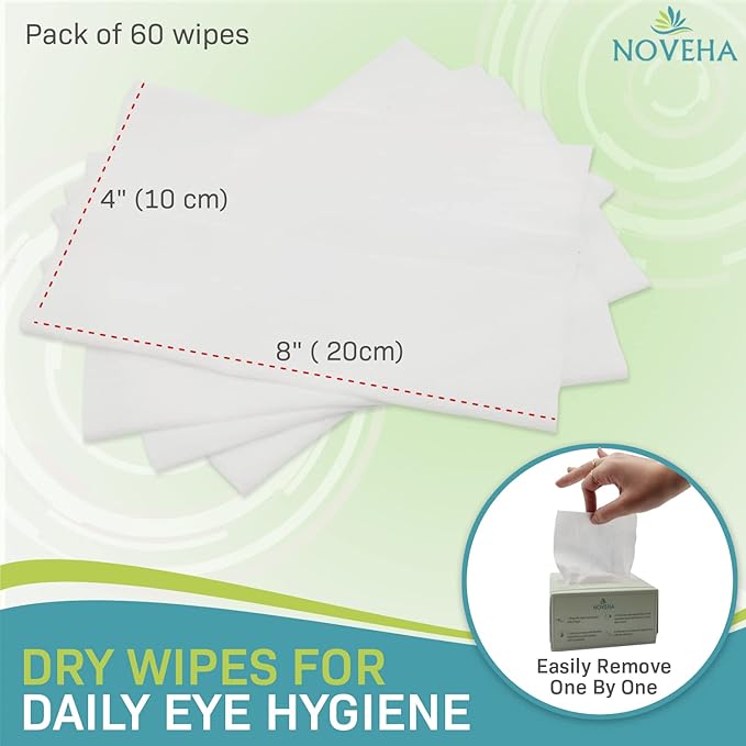 NOVEHA Dry Wipes 60pc