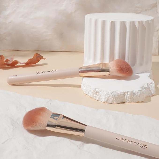 Liquid Blush Brush Angled for Cheek Makeup,Cream Foundation Contour Bronzer highlight Blending, Angled Face Makeup Tool (Multitask Face Brush)