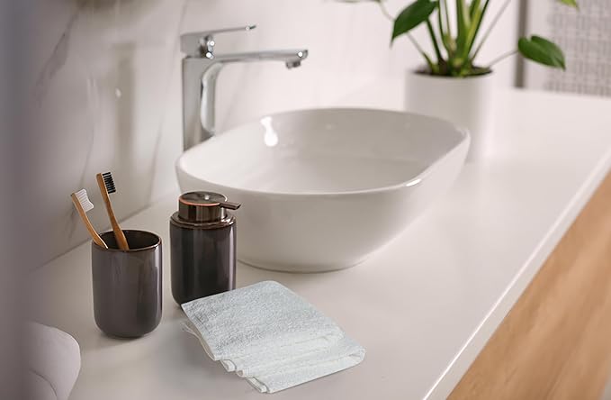 Softolle 100% Cotton Washcloths 24 Pack (12x12 Inches) Soft, Highly Absorbent Washcloth, Face Towels, Wash Cloths for Face, Ring Spun, Bulk Pack (White)