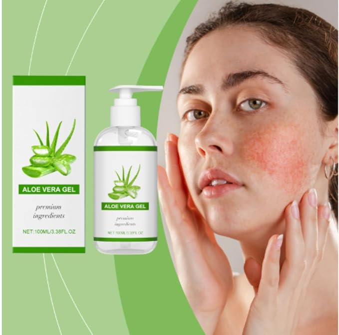 Aloe Vera Gel for Face and Body, Soothing & Moisturizing Gel with Carbomer, Repairs Dry Skin, Brightens Skin Tone, Daily Use for All Skin Types（130ml