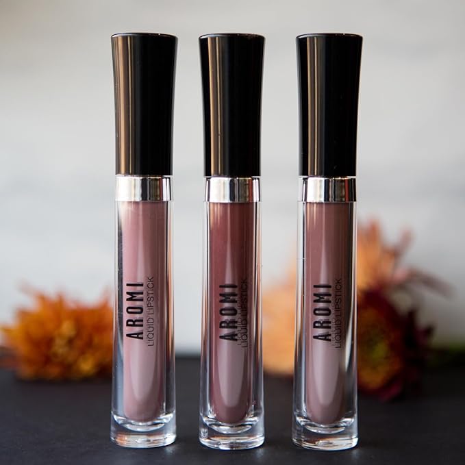 Aromi Matte Liquid Lipstick | Grey Brown Lip Color, Greige, Vegan, Cruelty-free, Waterproof, Long-Lasting, Dye and Lead-Free Lipstick (Sepia Brown)