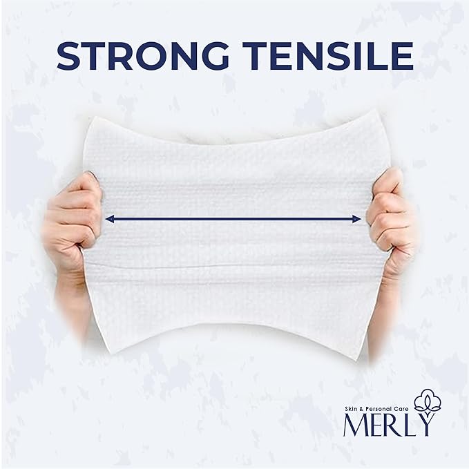 Merly™ Disposable Face Towels, Facial Wipes Towelettes Disposable, Towels Cloth For Cleaning Face, 10"x12", 50 Counts, 1 pack, Ultra-Soft, Super Absorbent, Biodegradable