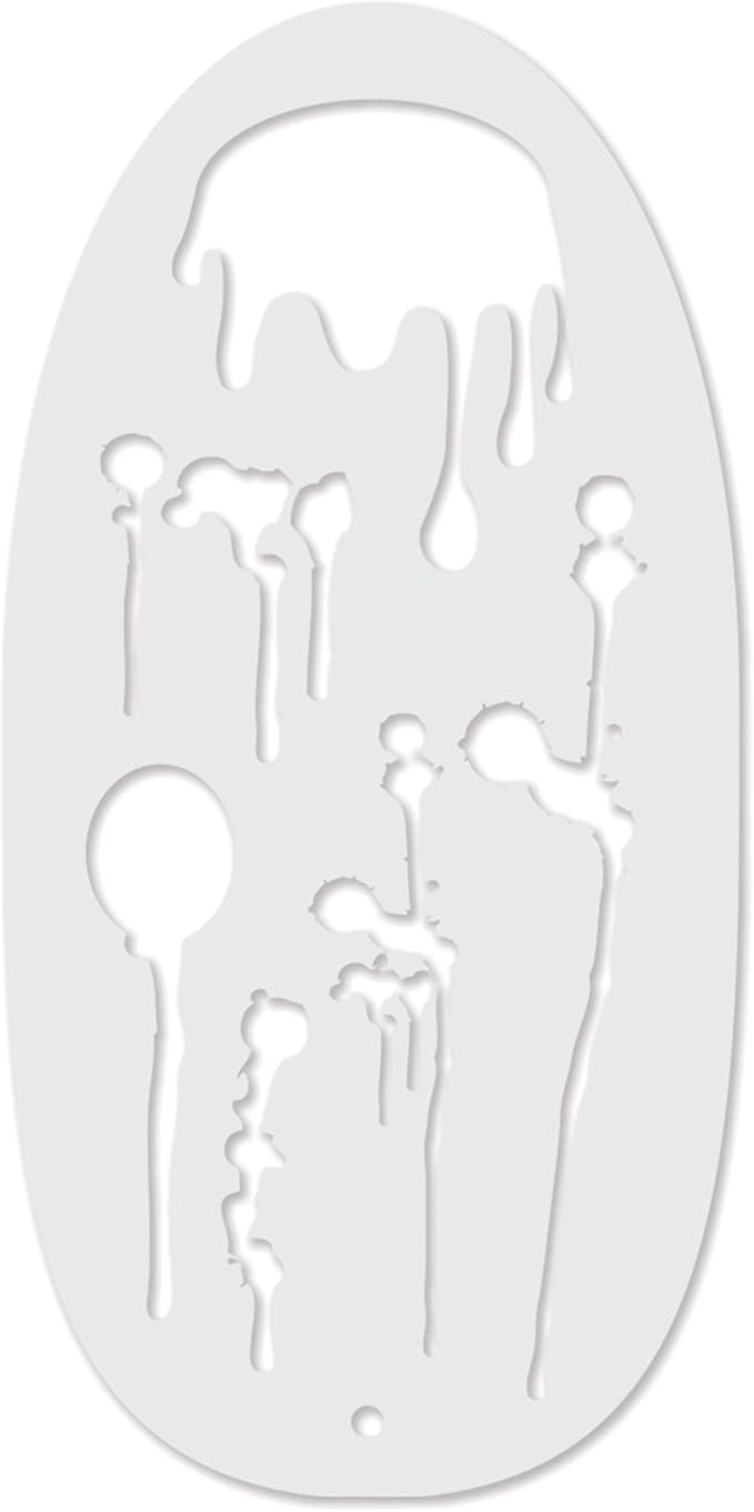 STENCIL1FX Graffiti Drips Tear Drop Blood Motif Eye Makeup Stencil for Costumes, Dress Up, Halloween, Cosplay, Arts, Face Painting