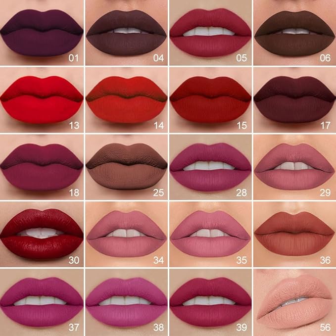 evpct 1Pcs Mauve Matte Lip Liner Stain Liquid Lipstick Makeup Set for Women, Mauve Lip Stick Liner Combo Long Lasting Waterproof Lipsticks labiales matte mate larga duracion Long Wear 24 hour Lipstick