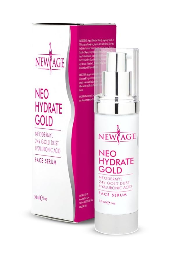 New Age Skin Care Beauty Box (Set of 3) Gift Set Vitamin C And Hyaluronic Kit Eye Serum Neo Hydrate Gold Face and Neck Serum Advanced Anti-Wrinkle Cream Anti Aging Retinol Moisturizer