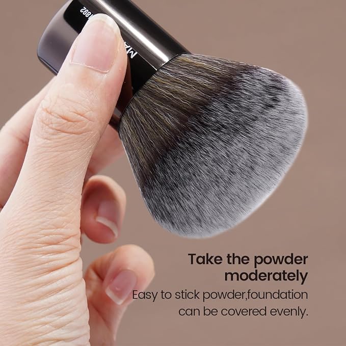 MAANGE 8 Pcs Makeup Brushes with Bag, Double-End Multi-functional Makeup Brushes for Blending Liquid Powder Concealer Cream Blush Buffe, Black