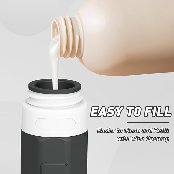 Redfly Travel Bottles for Toiletries, 3oz Tsa Approved Travel Size Containers, BPA Free Leak Proof Containers for Toiletries, Silicone Refillable Essentials for Shampoo Conditioner Black-white