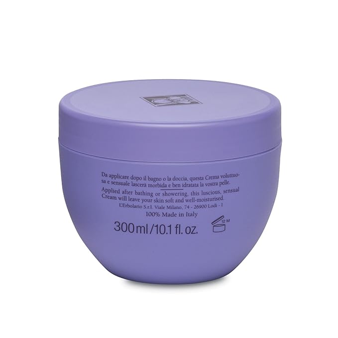 L'Erbolario Body Cream - Moisturizing Skin Care Body Butter for Women - Rich, Buttery with Floral Fragrance - Softening, Elasticizing - Iris - 10 oz