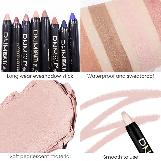 evpct Desert Matte Cream Eye Shadow Brightener Sticks Set for Eyes, Desert Matte Pencil Eye shadow Applicator Stick Pen Palette Makeup Waterproof sombras en crema para ojos 28#