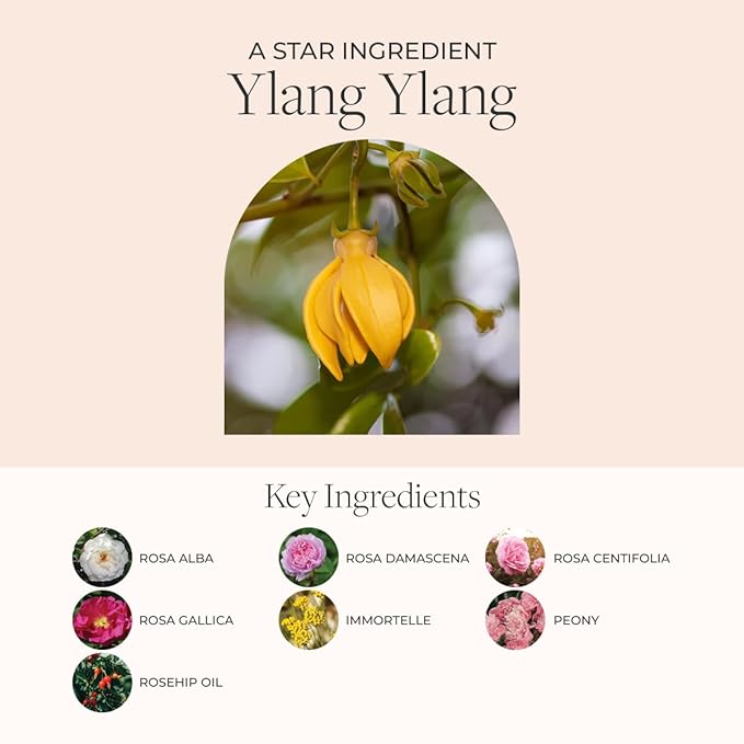 Fleurissent Tranquil Touch Ylang-Ylang Rebalancing Facial Cream – Soothing Skincare Ritual, 0.5 FL OZ, Lightweight, Calming, COSMOS Organic Certified Formula for All Skin Types