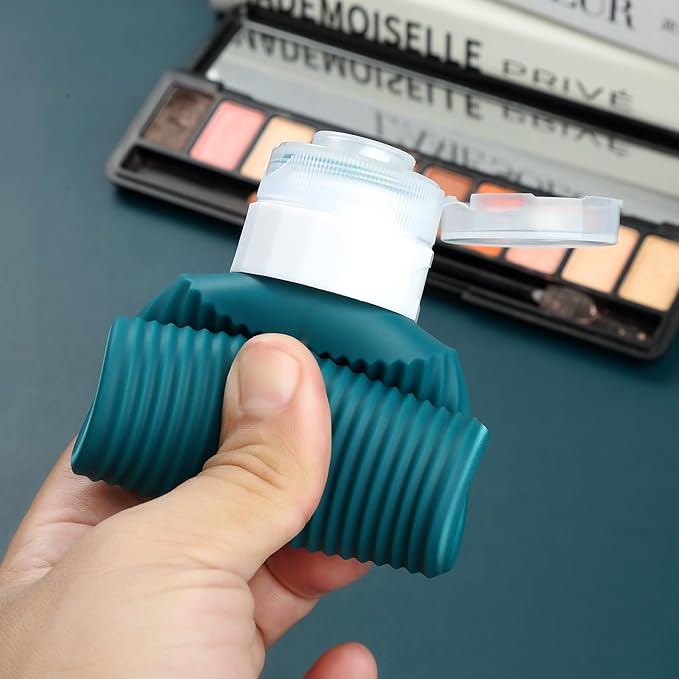 Travel Bottles for Toiletries, Large 6oz Travel Size Containers, BPA Free Leak Proof Tubs Refillable Liquid Accessories with Toiletry Bag for Cometic Shampoo and Lotion Soap (4 Pack)