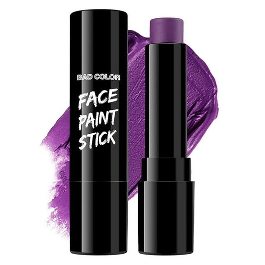 BADCOLOR Dark Purple Face Body Paint Stick, Sweatproof Eye Black Body Paint Sticks for Sports, Non-Toxic Facepaint for Halloween SFX Makeup Cosplay Joker Zombie Vampire Costume Parties