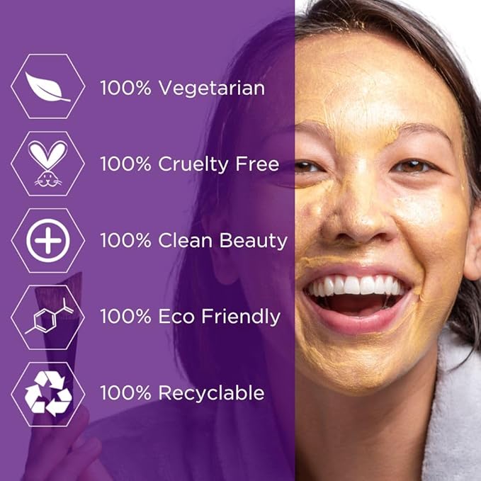 Hey Honey Skin Care Show Your Glow Colloidal Gold Honey Beauty Face Mask | Anti-Aging Hydrating Treatment Reduces Wrinkles Fine Lines | Moisturizing for Dry Skin Hands Elbows | 2.0 oz