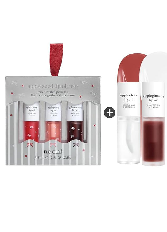 NOONI Korean Lip Oil Gift Set + Appleclear + Appleginseng Lip Oil