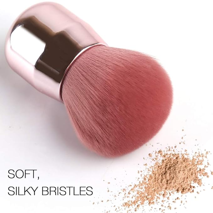 Foundation Brush,Daubigny Large Pink Powder Brush Flat Arched Premium Durable Kabuki Makeup Brush Perfect For Blending Liquid,Cream and Flawless Powder,Buffing, Blending,Concealer …