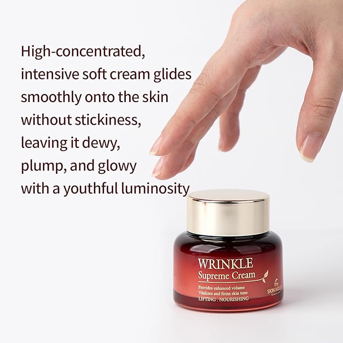 THE SKIN HOUSE Wrinkle Supreme Gift Set – 3-Step Korean Skincare Kit with Ginseng, Adenosine & Ceramide | Firming Cleanser, Wrinkle Serum & Nourishing Cream | Holiday Gift for Hot Weather