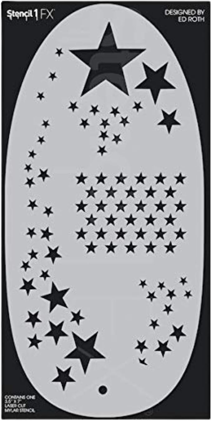 STENCIL1FX Star Witness Stencil Eye Makeup Stencil for Costumes, Dress Up, Halloween, Cosplay, Arts, Face Painting