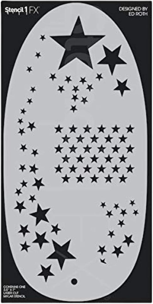 STENCIL1FX Star Witness Stencil Eye Makeup Stencil for Costumes, Dress Up, Halloween, Cosplay, Arts, Face Painting