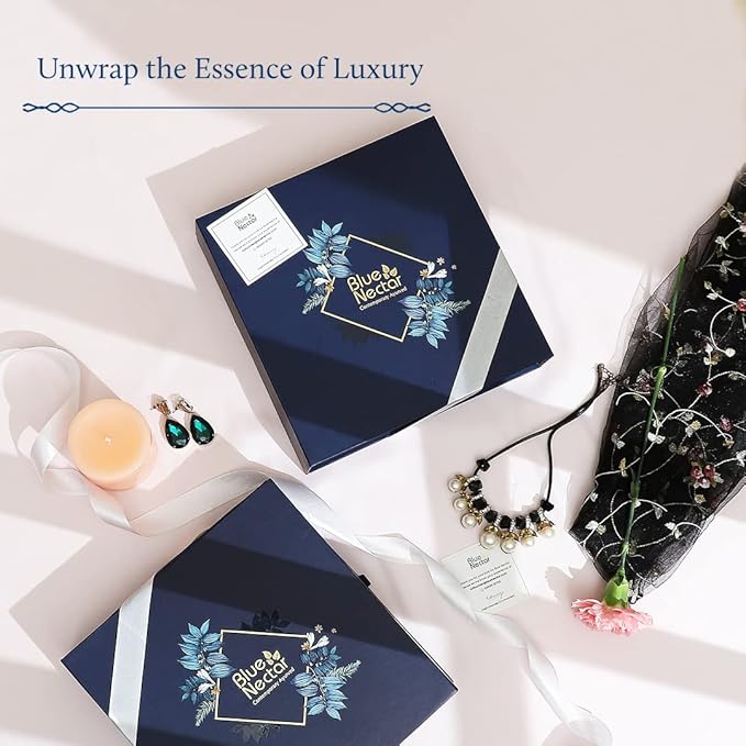 Premium Beauty Gift Set for Women & Men | Blue Nectar Face Wash, Cream, Scrub, Lip Balm & Moisturizing Face Lotion with Herbal Ingredients | Ideal Christmas Holidays Gift for Mom, Dad & Girlfriend