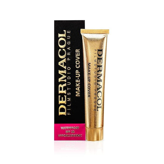 Dermacol - Full Coverage Matte Foundation with SPF 30, Waterproof Foundation for Oily Skin, Acne, & Under Eye Bags, Long-Lasting Makeup, 30g - Shade 224
