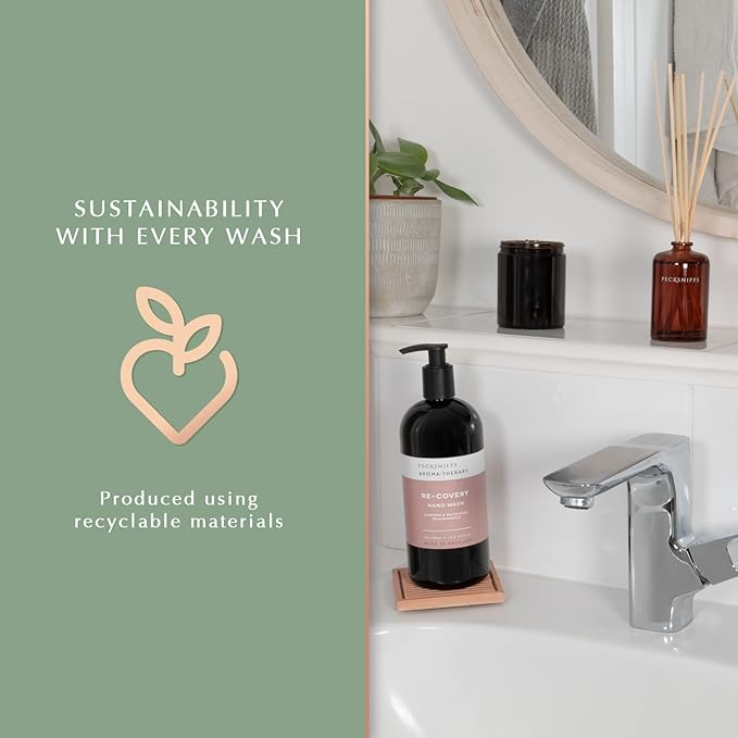 Pecksniff's Aroma:Therapy Re-Covery Duo Caddy, 500 ml/16.9 fl oz Hand Wash and 500 ml/16.9 fl oz Hand & Body Lotion